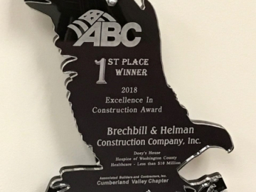 2018 ABC Excellence In Construction Award_Doey's House Hospice of Washington County
